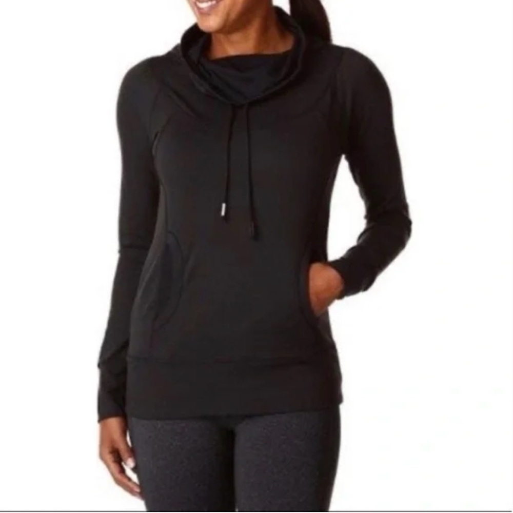 Prana Black Cowl Neck Hoodie